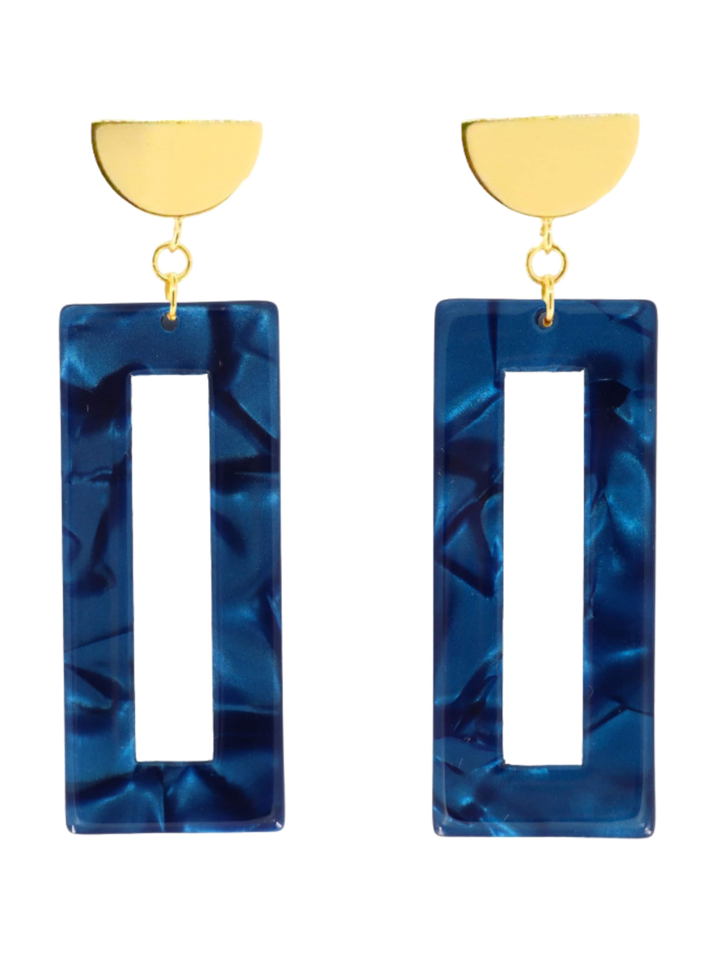 Fräulein Wunder Σκουλαρίκια 'Akane' σε μπλε: μπροστά