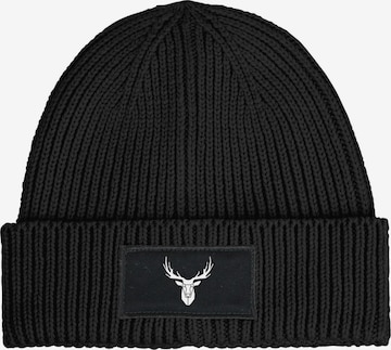 Neverless Beanie 'Hirschgeweih' in Black: front
