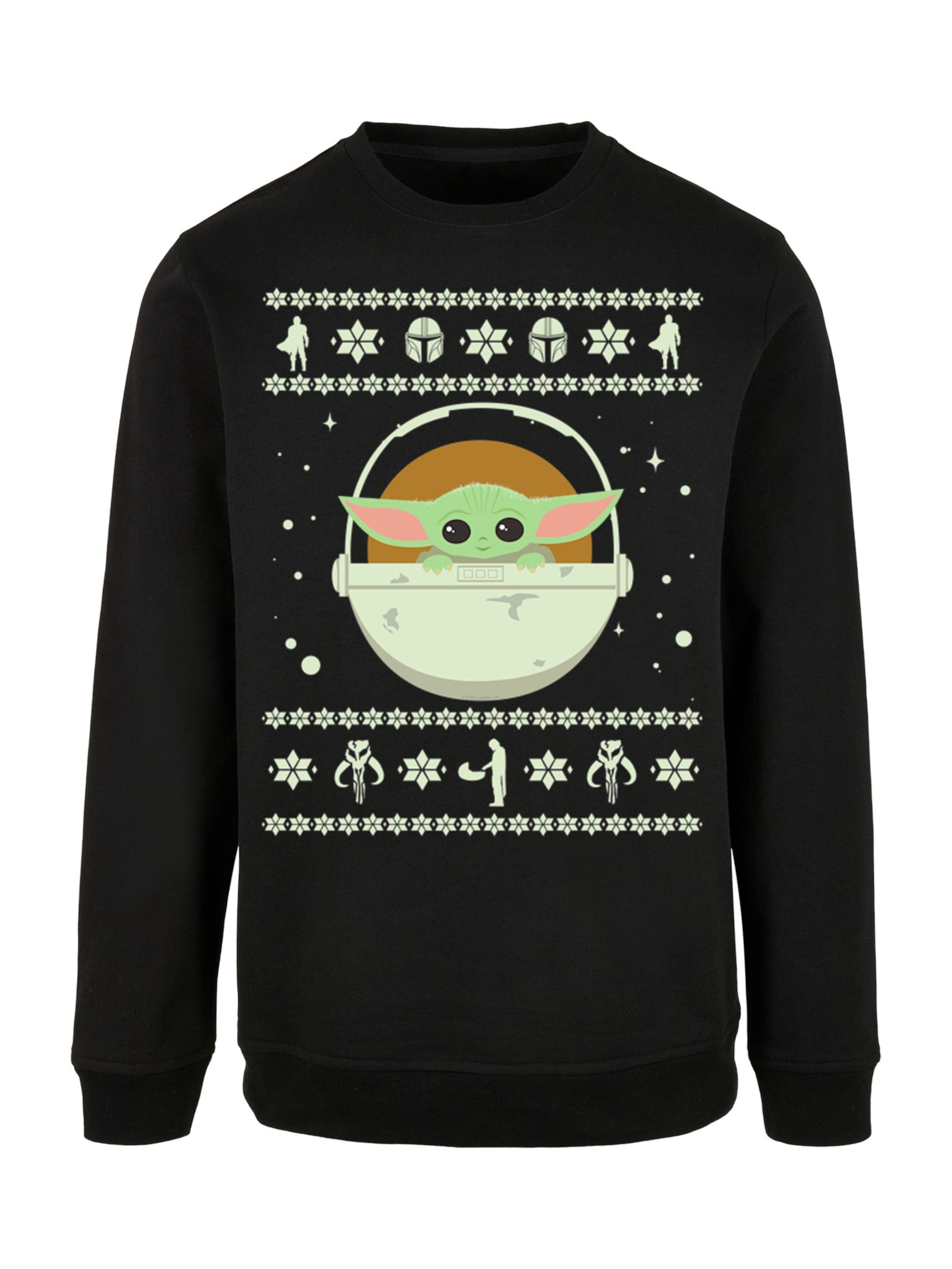 F4NT4STIC Sweatshirt in Zwart: voorkant