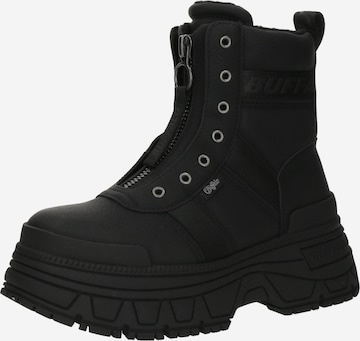 Ghete cu șireturi 'FUSION' de la BUFFALO pe negru: față