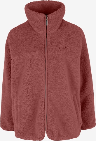 FILA Fleece Jacket 'BOROVANY' in Red: front