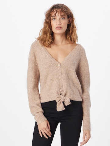 ABOUT YOU Knit cardigan in Beige: front