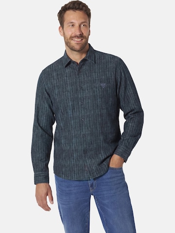 BABISTA Comfort fit Button Up Shirt ' Amissa ' in Blue: front