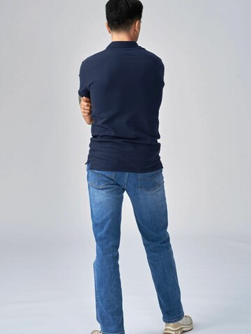 Coupe regular Chemise ' Muscle Polo ' TEESHOPPEN en bleu