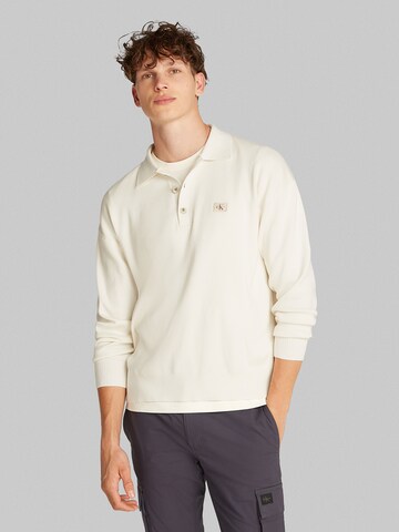 balta Calvin Klein Jeans Megztinis: priekis