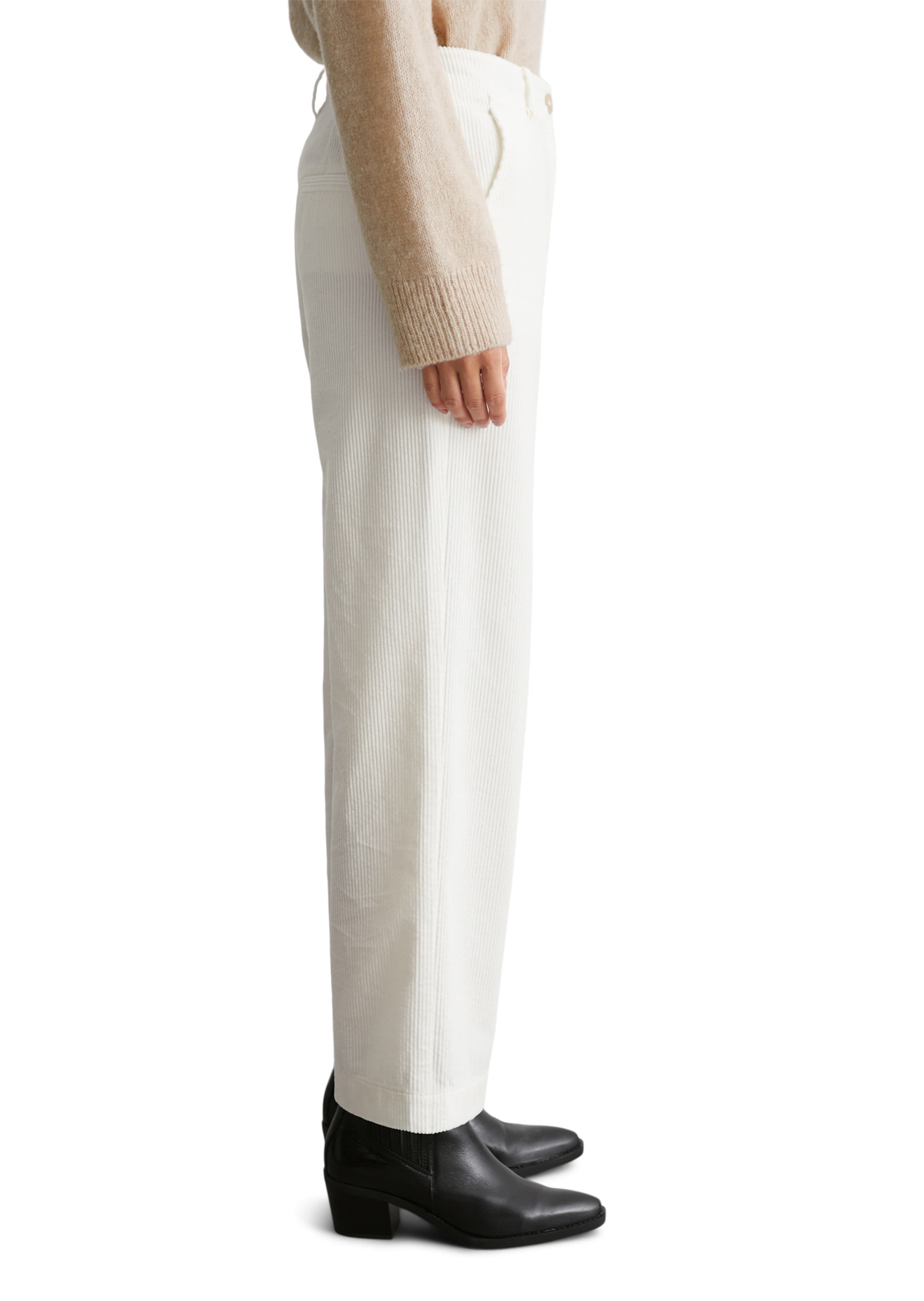 Marc O'Polo Loose fit Trousers 'Lande' in White