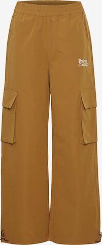 The Jogg Concept Wide leg Cargo Pants 'Fia' in Beige: front