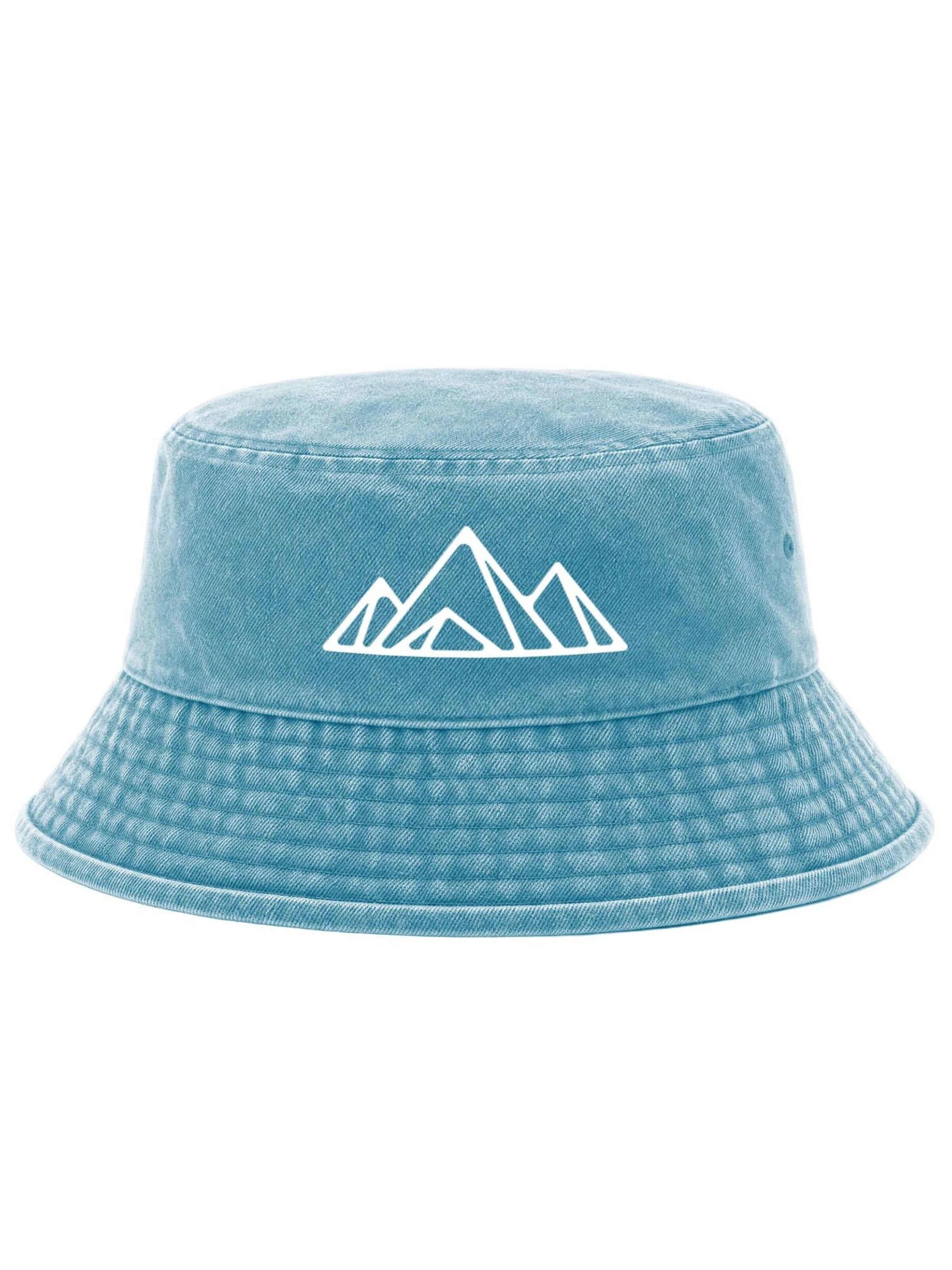 Neverless Hat 'Berg Polygon' in Blue: front