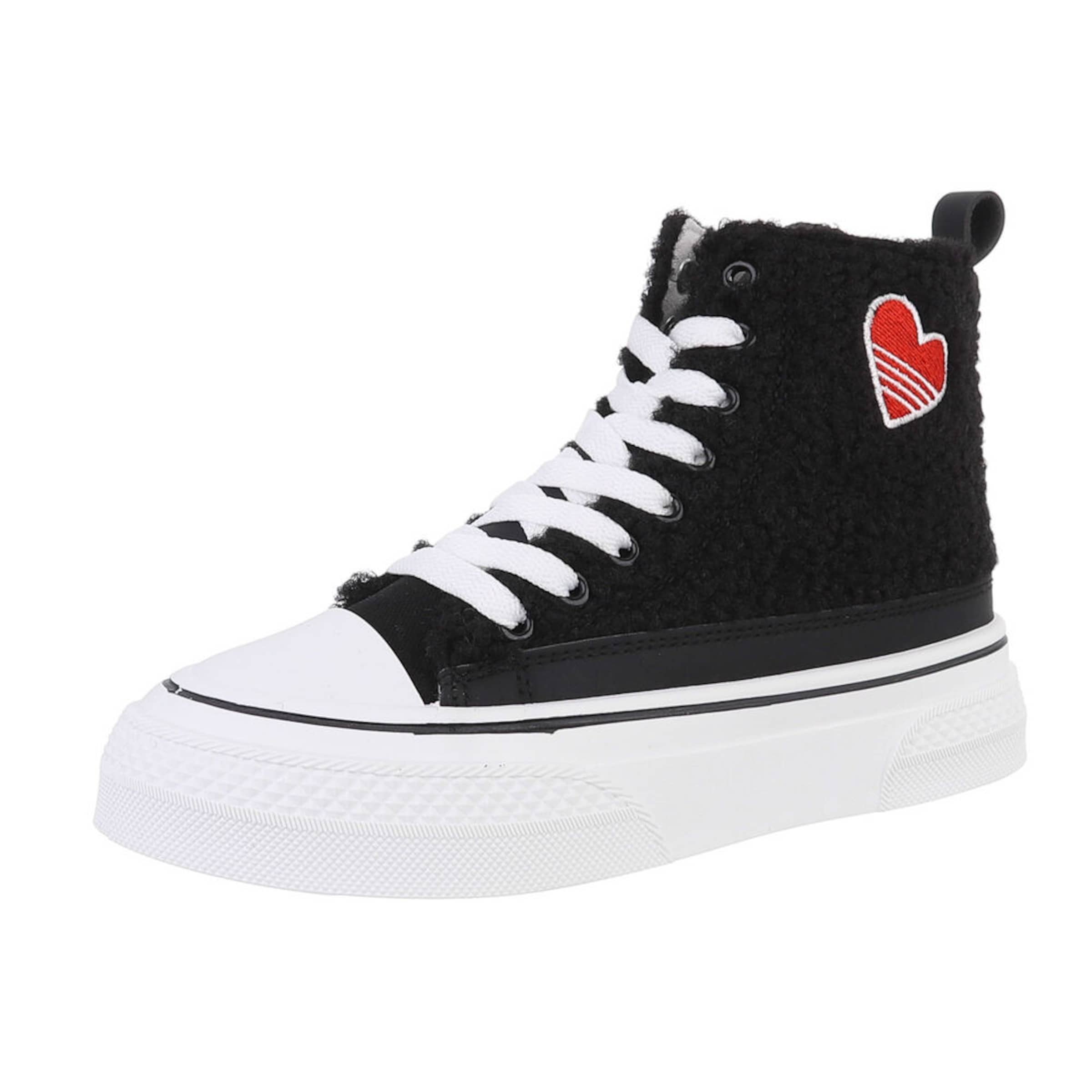 Ital-Design Sneaker high in rot / schwarz / weiß, Produktansicht