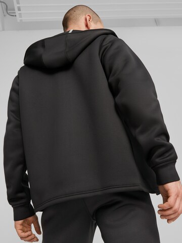 PUMA Athletic Zip-Up Hoodie in Black