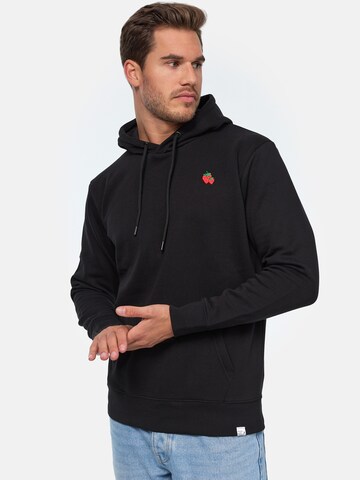 Mikon Sweatshirt 'Erdbeere' in Schwarz