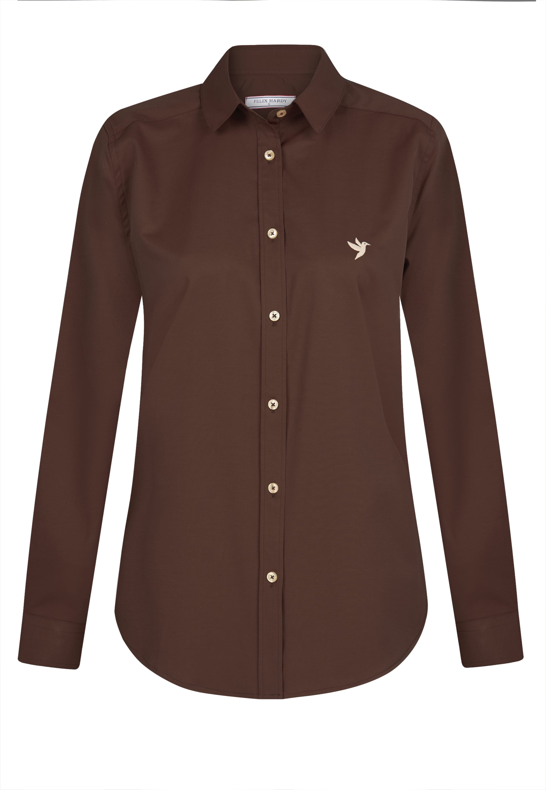 Camicia da donna di Felix Hardy in marrone: frontale