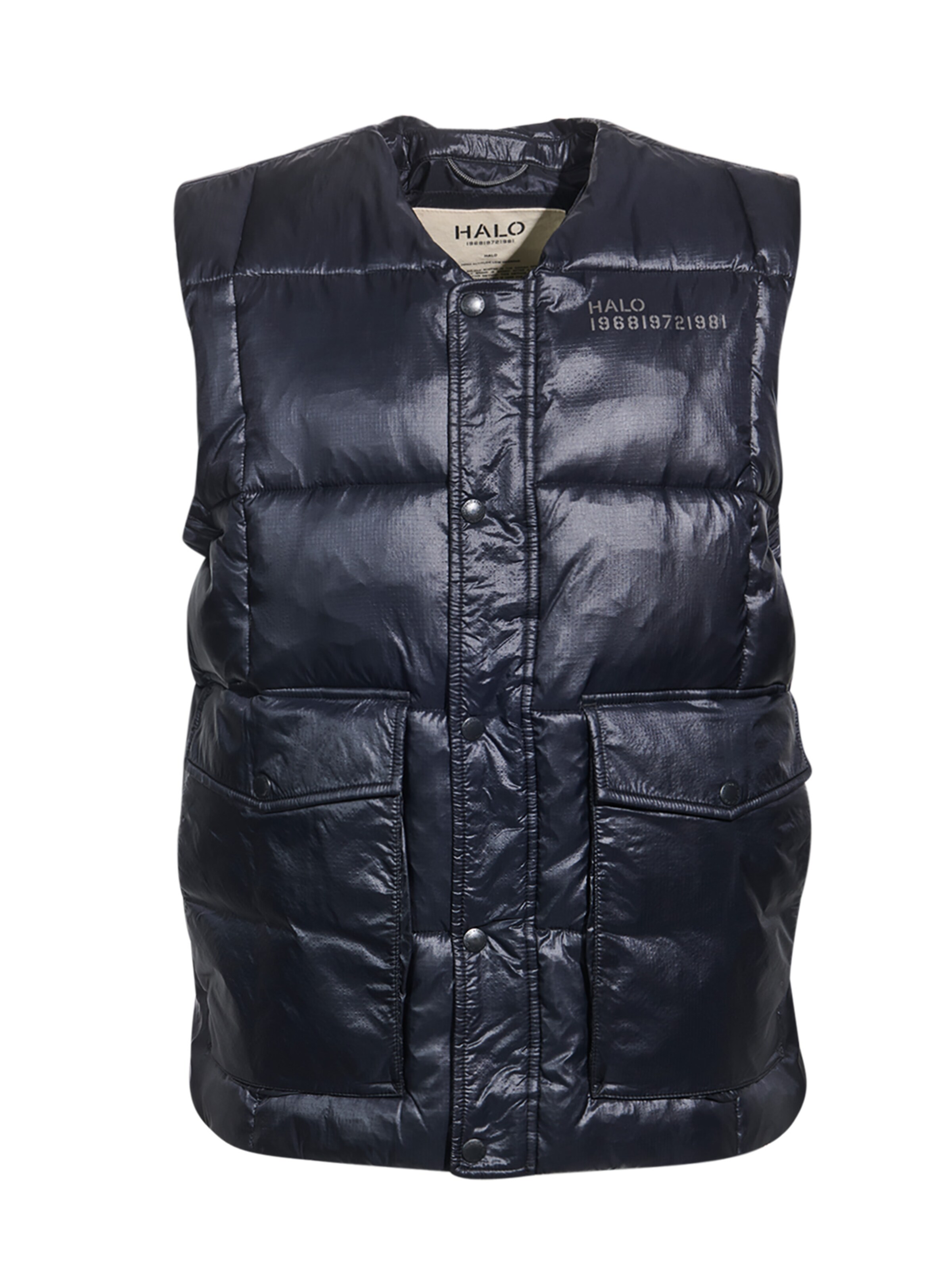 HALO Weste in Schwarz: Vorderseite