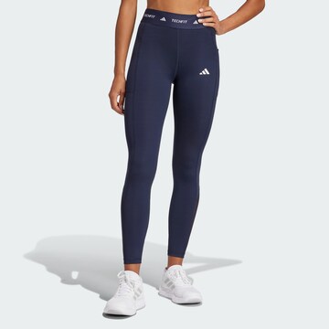 ADIDAS PERFORMANCE Skinny Sports trousers 'Stash' in Blue: front