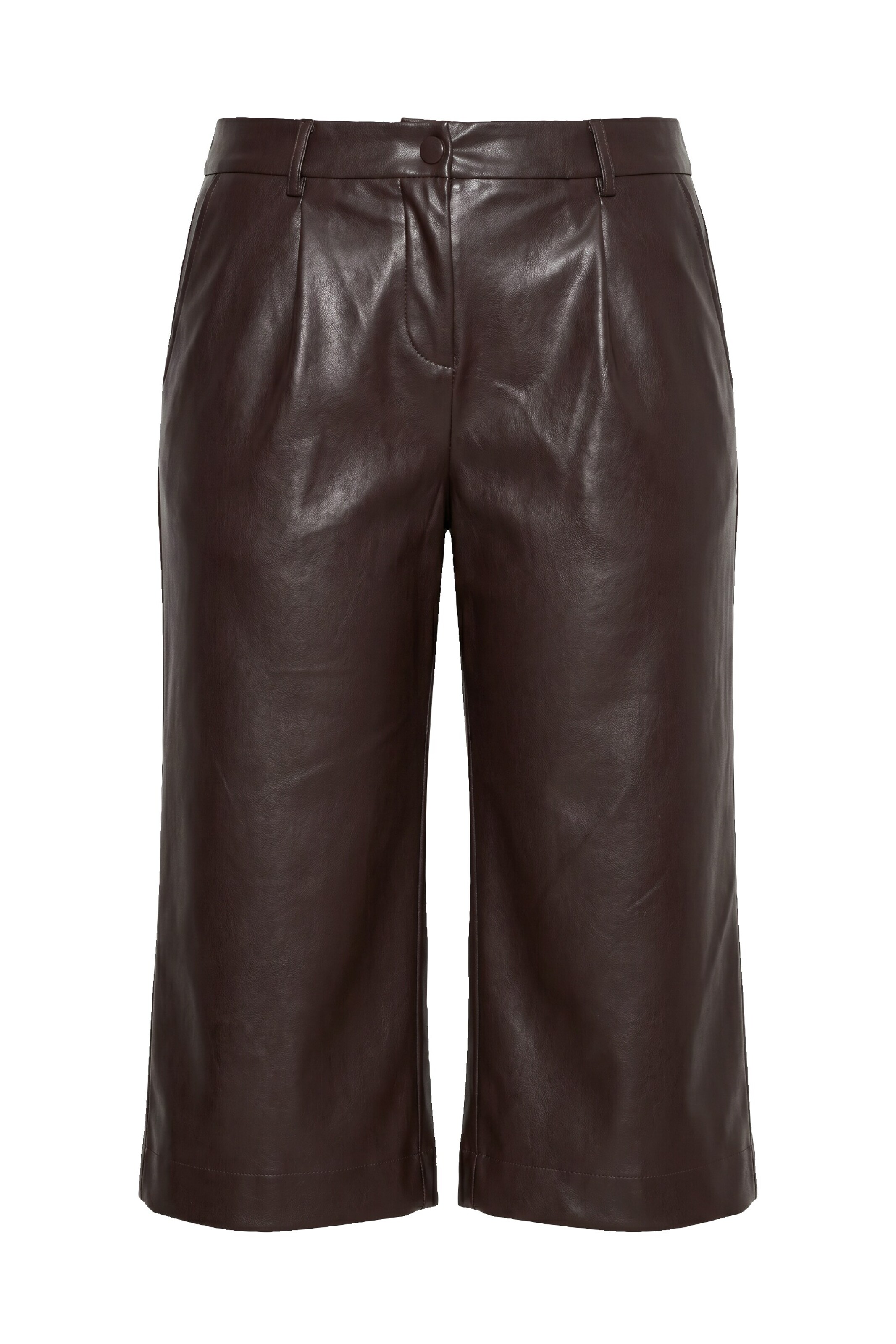 Ulla Popken Wide leg Broek in Bruin