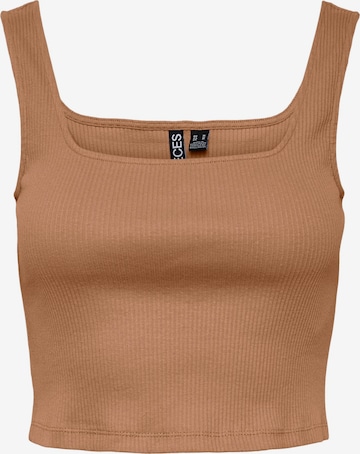 PIECES Top 'NUKISA' in Brown: front