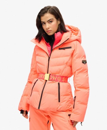 Veste de sport Superdry en orange : devant