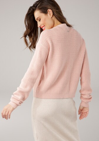 LAURA SCOTT Knit Cardigan in Pink