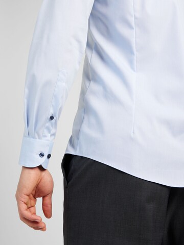 OLYMP - Ajuste estrecho Camisa de negocios 'Level 5' en azul