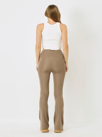 C&City Slimfit Legíny – hnědá