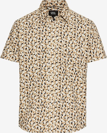 CAMEL ACTIVE Kurzarmhemd mit Strukturmuster in Beige: Vorderseite