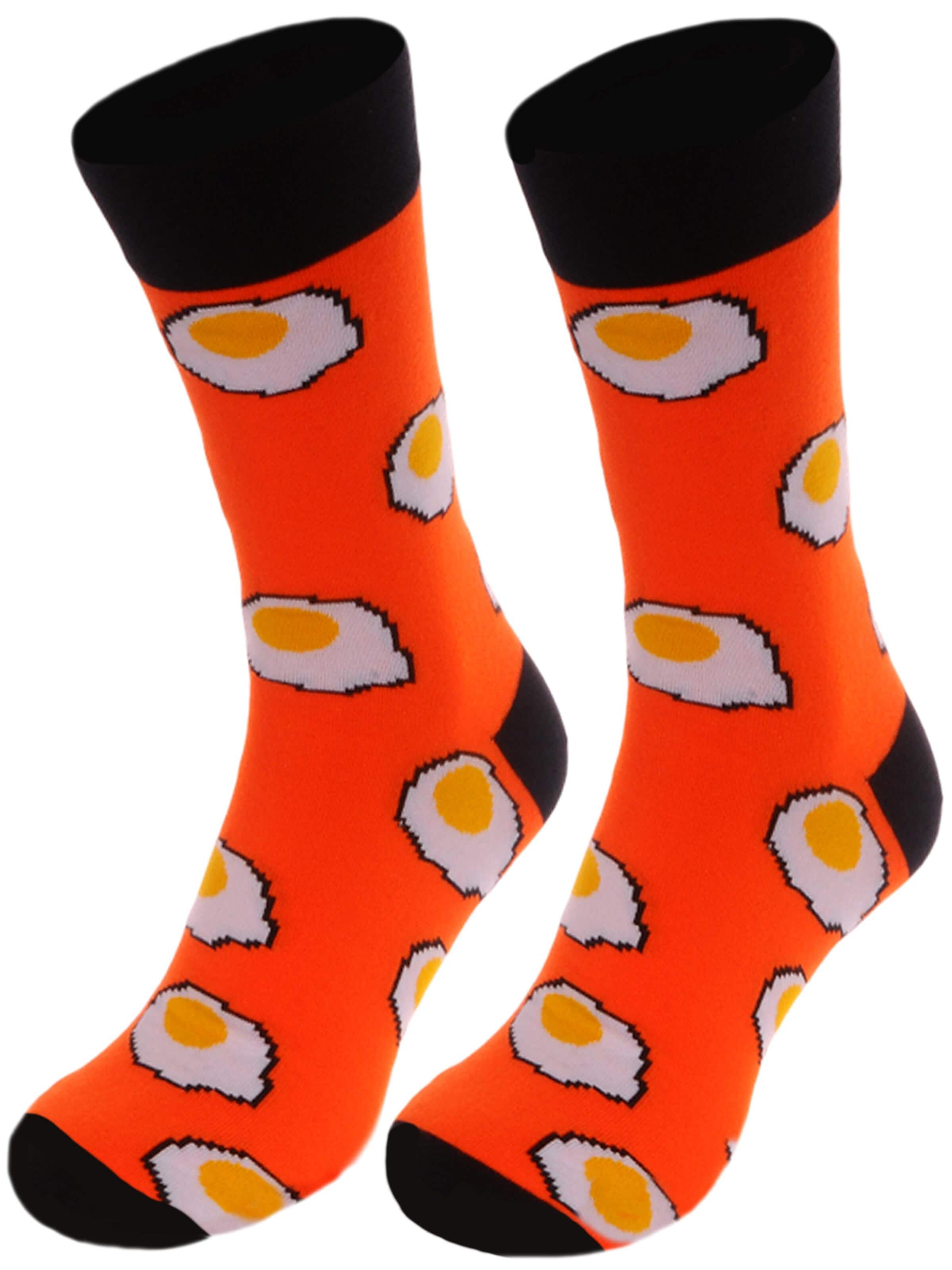 La Bortini Socks in Orange: front