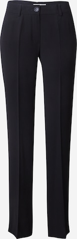 Regular Pantalon à plis GERRY WEBER en noir : devant