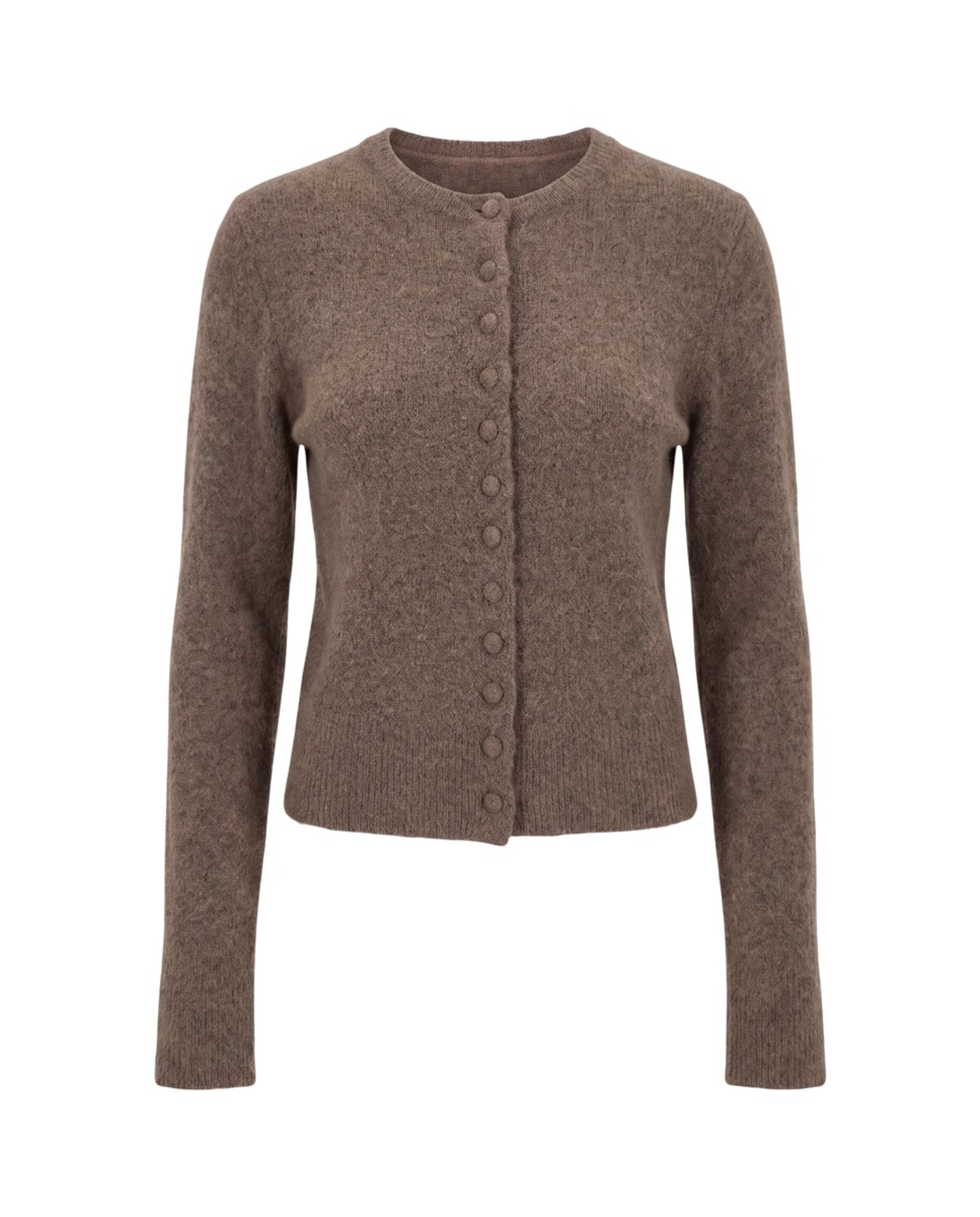 TOPSHOP Strickjacke 'SIA' in Braun: Vorderseite