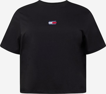 Tommy Jeans Curve T-Shirt in Schwarz: predná strana
