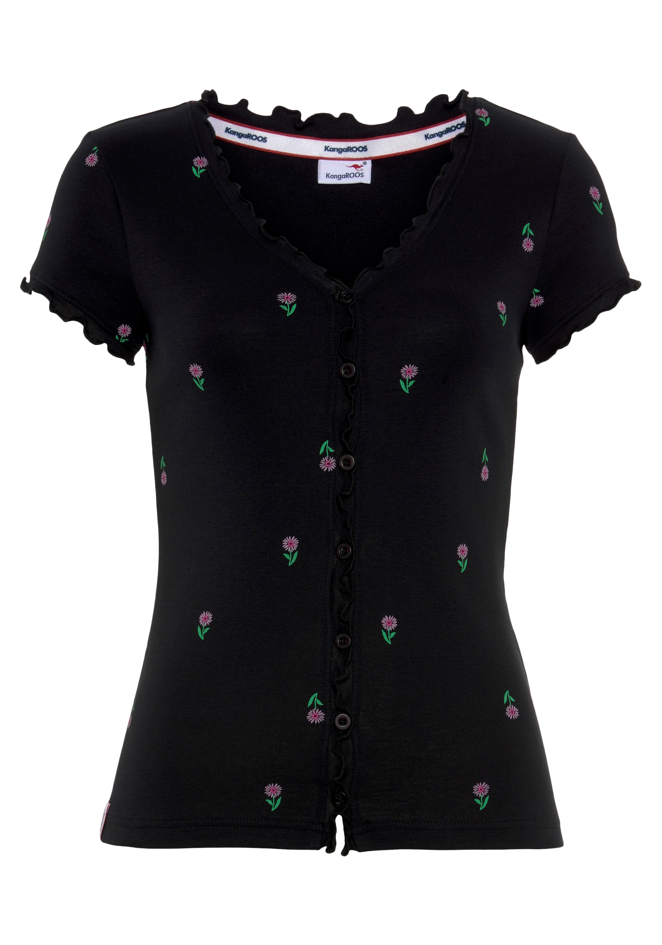 KangaROOS Shirt in Schwarz: Vorderseite