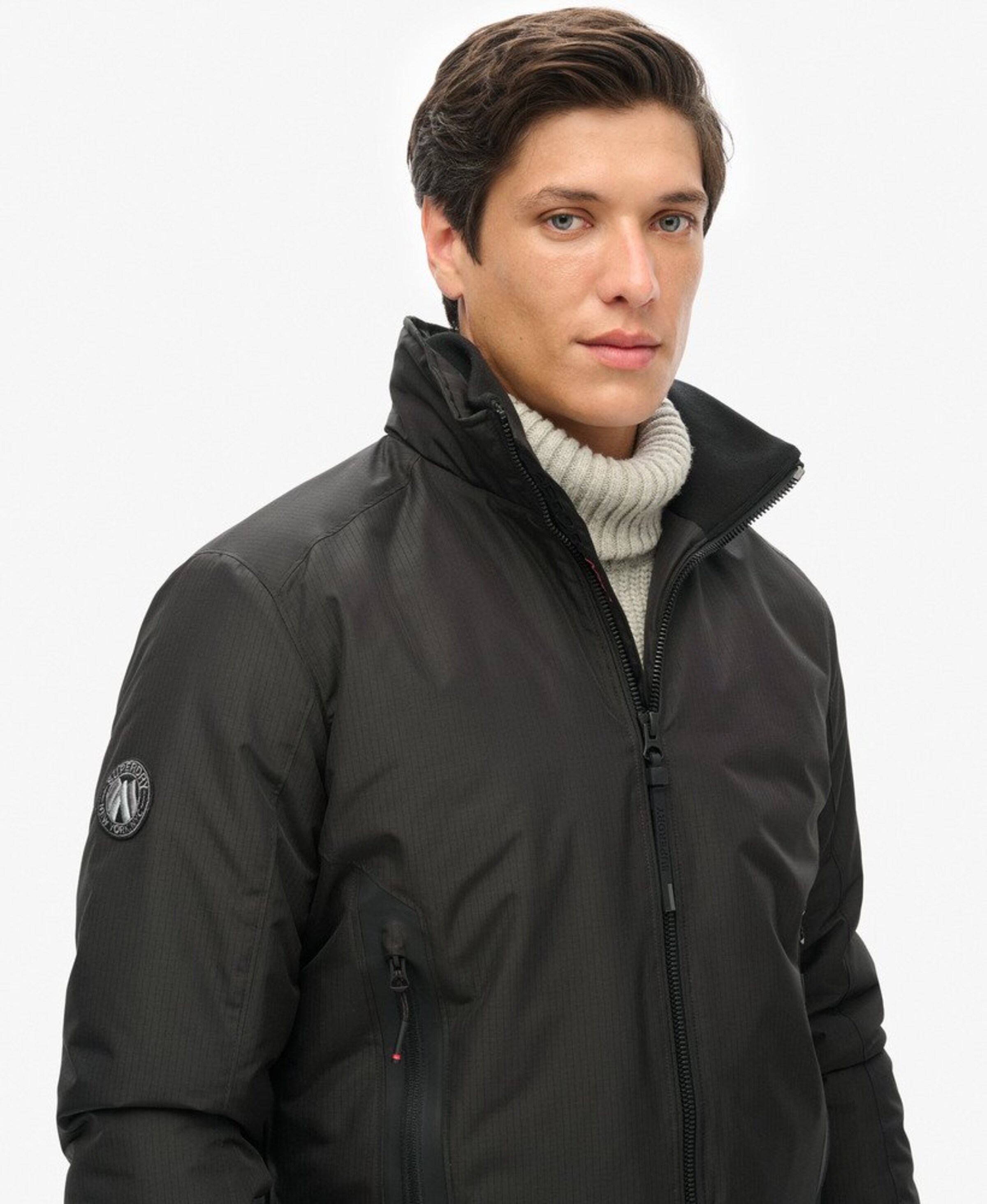 Veste mi-saison 'Harrington' Superdry en noir