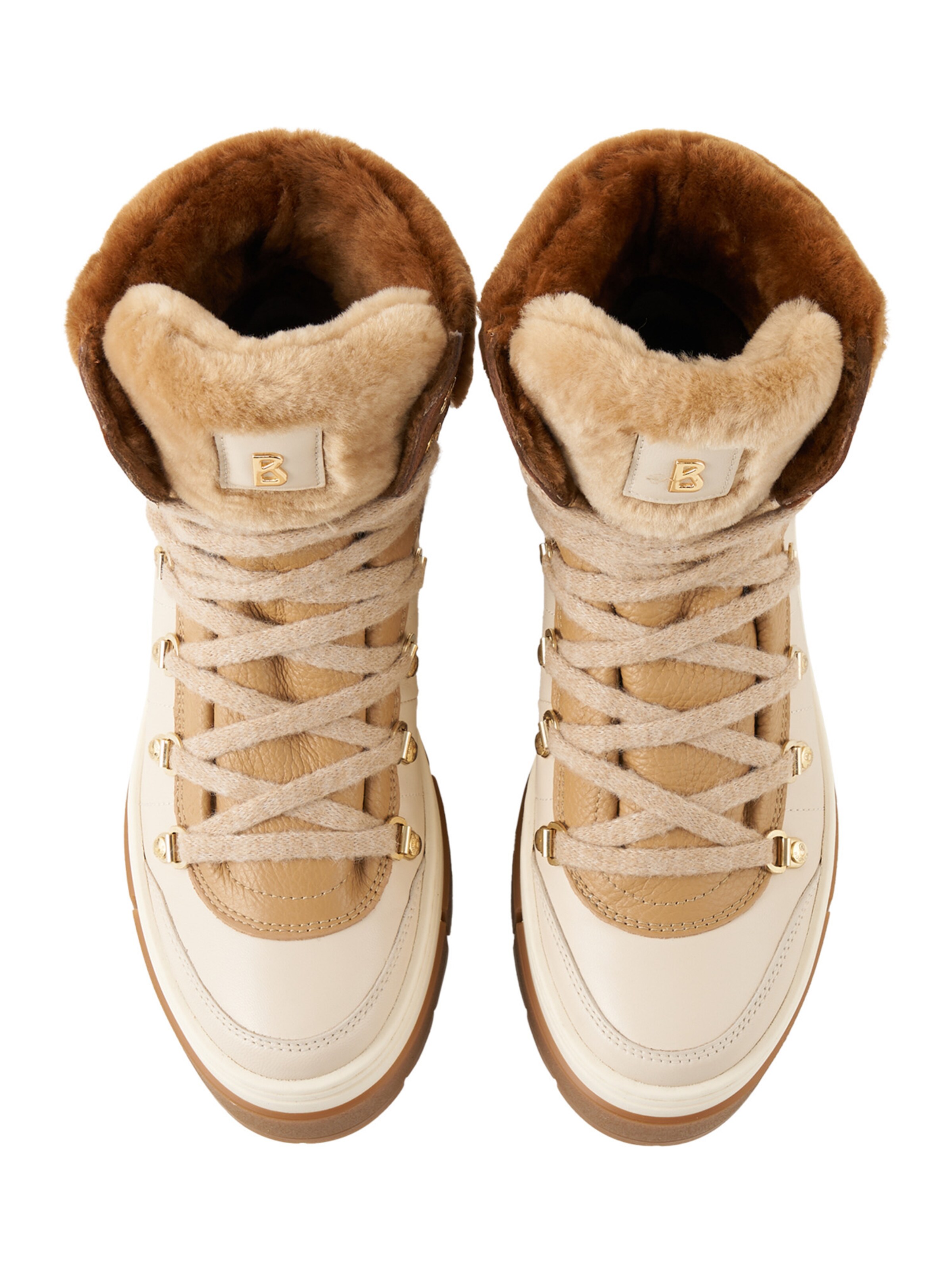 BOGNER Lace-Up Ankle Boots 'VADUZ' in Beige, Cognac ABOUT YOU