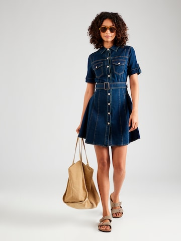 Morgan Shirt Dress in Blue