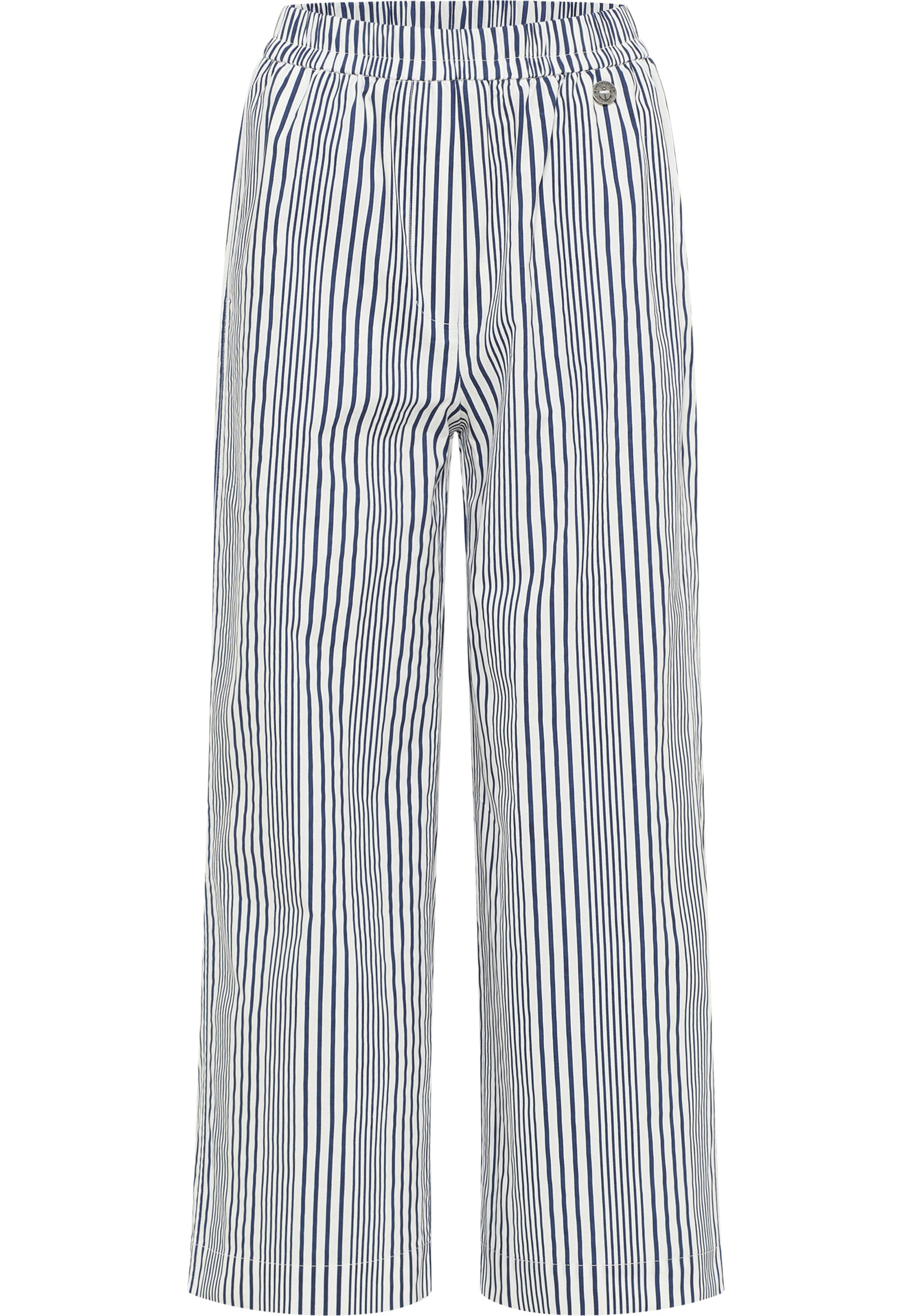 DreiMaster Maritim Zvonové kalhoty Kalhoty – bílá: přední strana