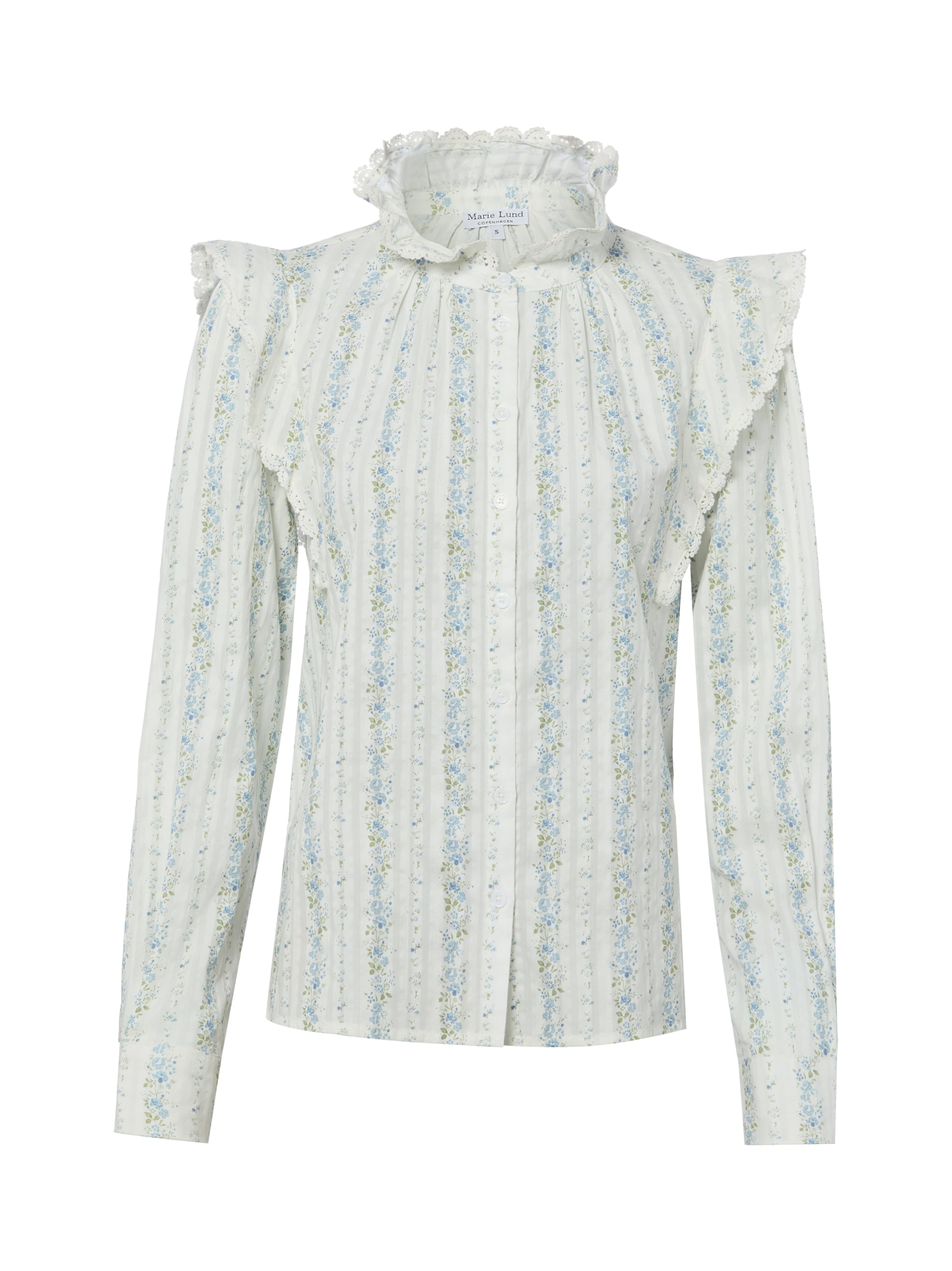 Marie Lund Bluse ' July ' in Weiß: Vorderseite