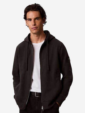 Calvin Klein Jeans Sweatvest 'LV04RJ202G' in Zwart: voorkant