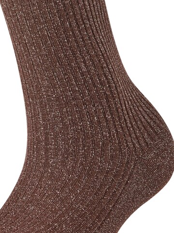 FALKE Socken 'Shiny Rib'‌‌‌‌‌‌ in Braun