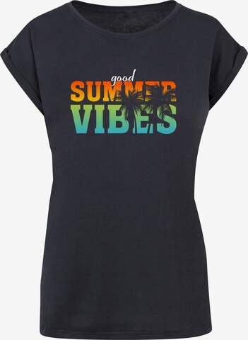Merchcode T-Shirt 'Good Summer Vibes' in Blau: predná strana