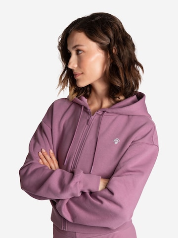 OCEANSAPART Sweat jacket 'Trixy' in Pink: front