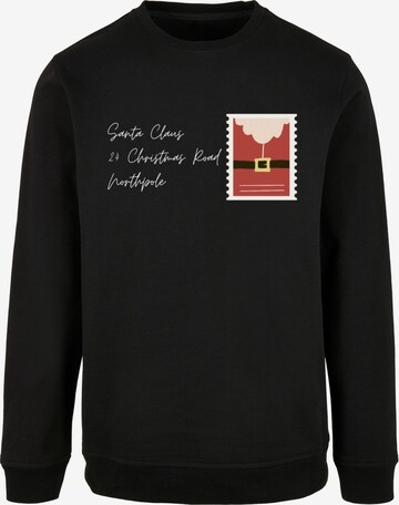 F4NT4STIC Sweatshirt 'Santa Letter' in Zwart: voorkant