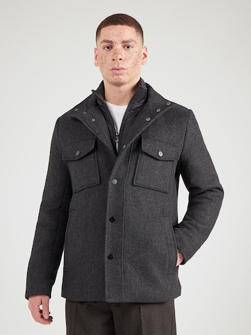 Manteau mi-saison LERROS en gris : devant