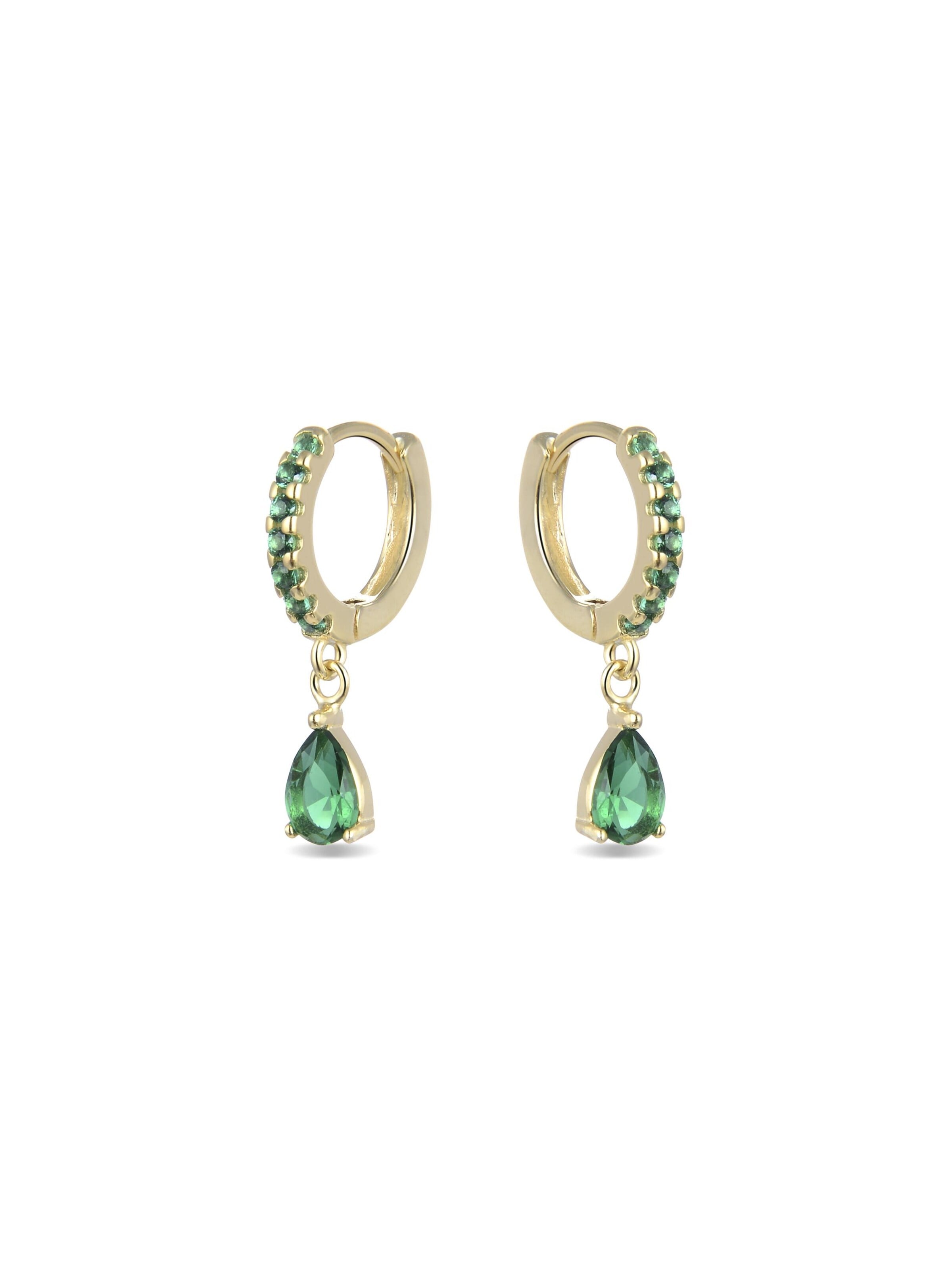 Luxenter - Brincos 'Intheon' em verde: frente