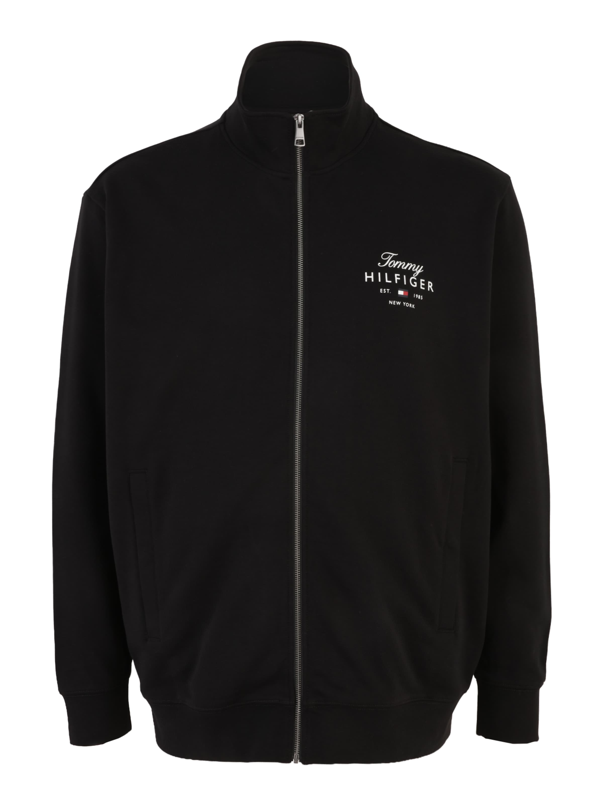 Tommy Hilfiger Big & Tall Суичъри с качулка в черно: отпред