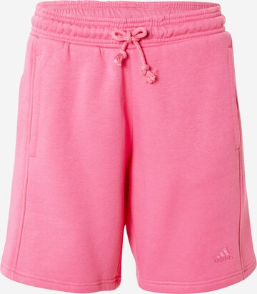 ADIDAS SPORTSWEAR Loose fit Workout Pants 'All Szn Fleece' in Pink: front