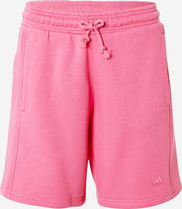 ADIDAS SPORTSWEAR Loose fit Sports trousers 'All Szn Fleece' in Pink: front