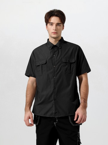 YOUTHUP Comfort Fit Hemd 'Berchtesgaden'‌‌‌‌ in Schwarz