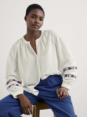 Seasalt Cornwall Blouse 'Weaving Sea' in White