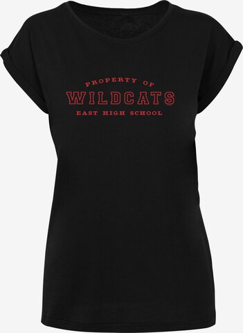 F4NT4STIC T-Shirt 'Disney High School Musical The Musical Property Of Wildcats' in Schwarz: predná strana