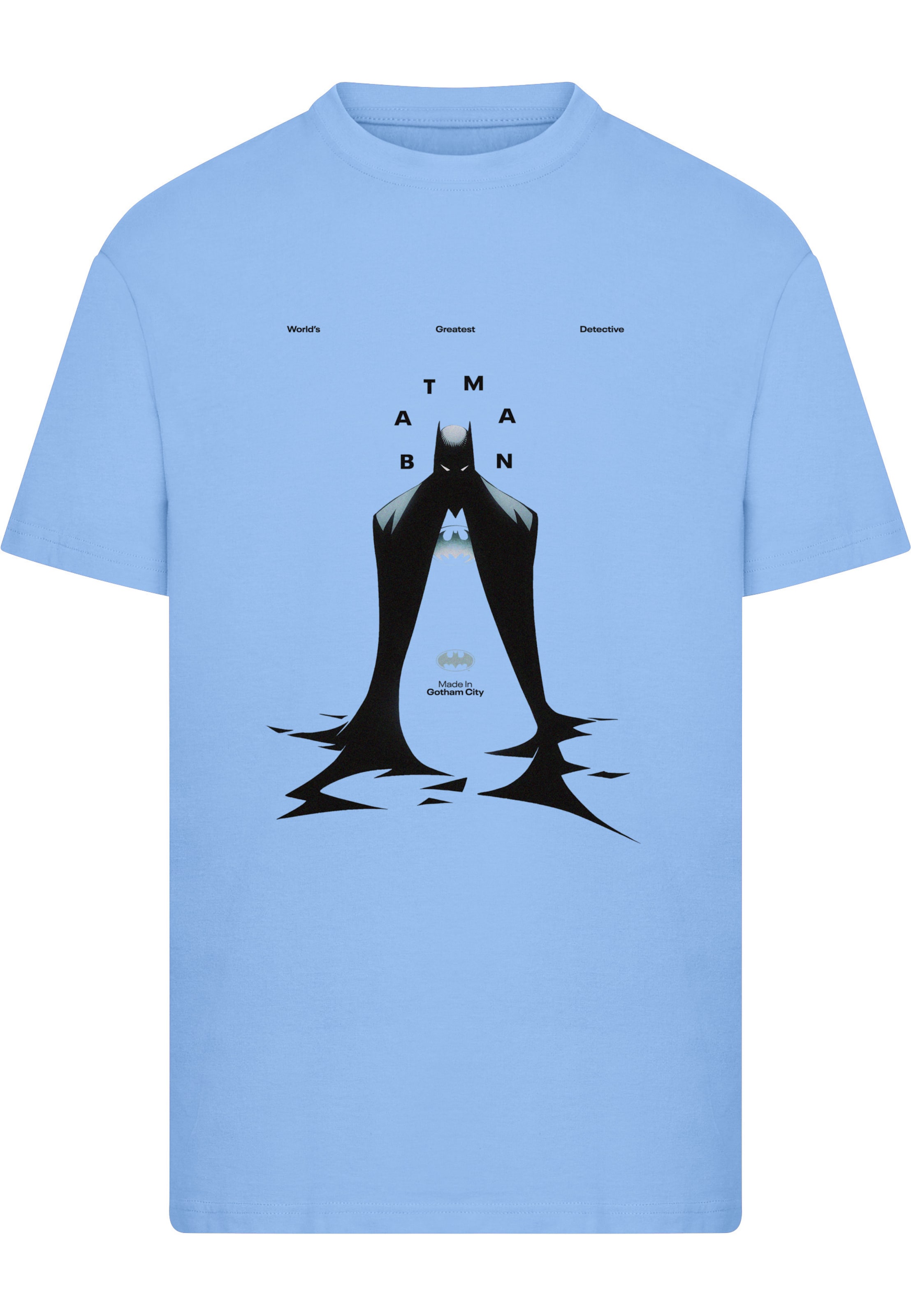 T-Shirt 'Batman made in Gotham City' Merchcode en bleu : devant
