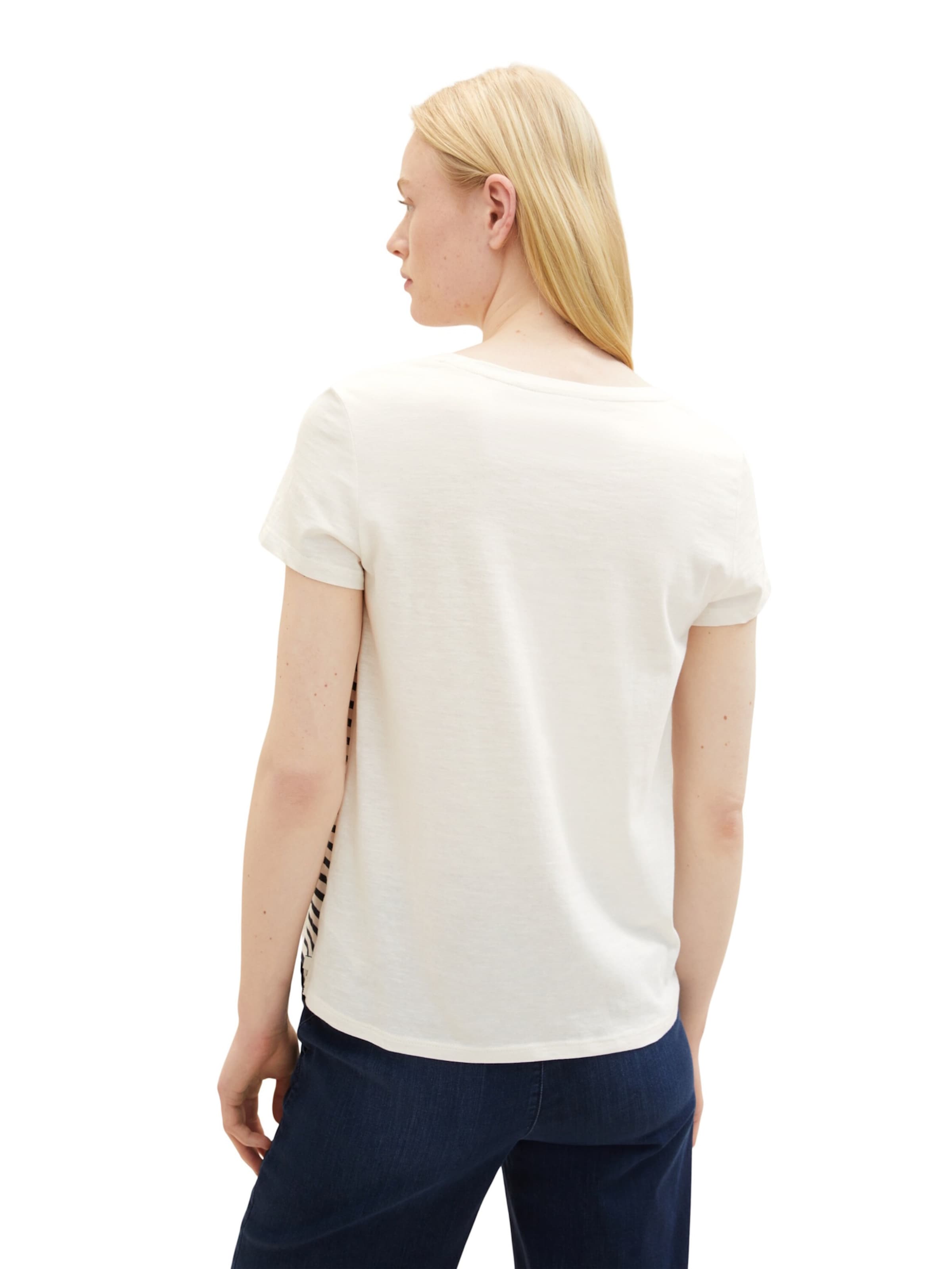 TOM TAILOR DENIM Tričko - Biela